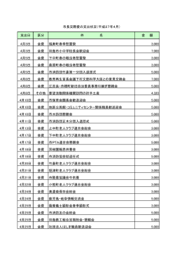 支出状況4月分