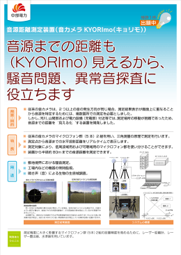 音源距離測定装置（音カメラKYORImo（キョリモ））[PDF：1527KB]
