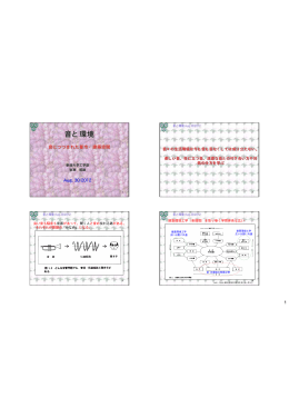 音と環境 音と環境