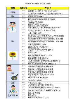 分類 請求記号 タイトル 決定版!トリックアートベストセレクション トムと