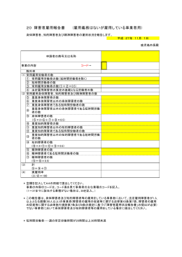 20 障害者雇用報告書 (雇用義務はないが雇用している事業者用)