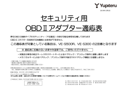 OBDⅡアダプター適応表 セキュリティ用