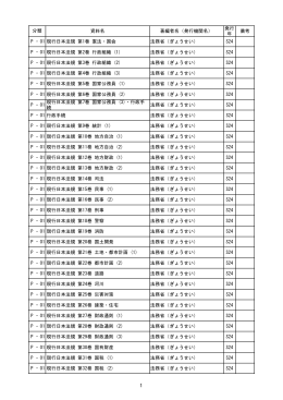 資料名 著編者名（発行機関名） 発行 年 備考 P