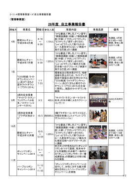 26年度 自主事業報告書