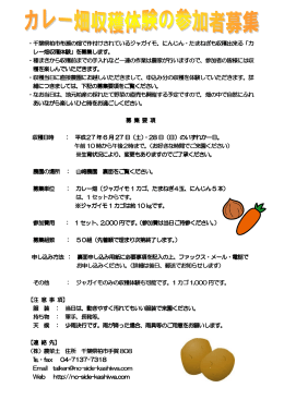 ・千葉県柏市布瀬の畑で作付けされているジャガイモ、にんじん