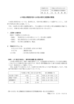 UR借上県営住宅からの住み替え支援策の実施