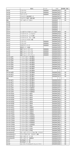 商品名 メーカー JAN 販売価格（税抜） nak-001 2こまッチA