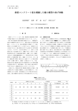 鉄筋コンクリート梁を模擬した縮小模型の曲げ挙動