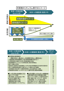 卒原発カリキュラム骨子のイメージ 段階的廃炉イメージ 即時廃炉イメージ