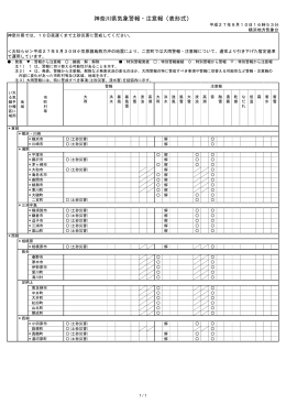 神奈川県気象警報・注意報（表形式）