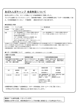あばれんぼキャンプ 会員制度について