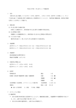 別紙1 ぜん息キャンプ実施計画 (PDF形式, 189.87KB)