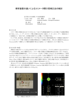 解析装置の違いによるコリメータ開口径補正法の検討