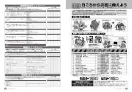 非常用持出品チェックシート 備蓄品チェックシート 常時携行品チェックシート