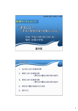 第1回ワークショップ 「津波とは？」説明資料（ 、3441.5