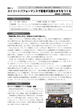 事例14 ストリートパフォーマンスで若者が元気なまちをつくる（三重県名張