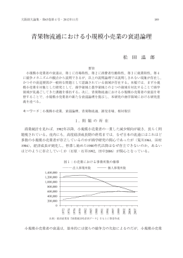 青果物流通における小規模小売業の衰退論理