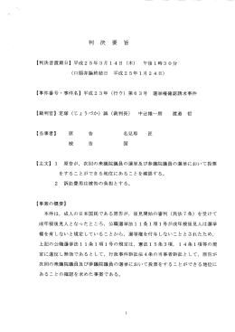 130314選挙権確認請求判決要旨