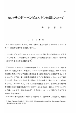 カロッサのジーベンビュルゲン体験について