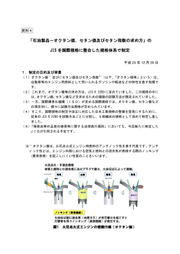 「石油製品－オクタン価，セタン価及びセタン指数の求め方」の JIS を国際