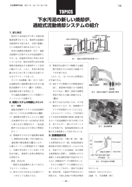 下水汚泥の新しい焼却炉， 過給式流動焼却システムの