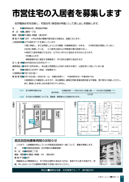 市営住宅の入居者を募集します