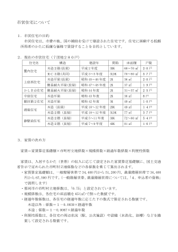 市営住宅のご案内