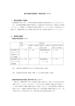 逗子市営住宅条例の一部改正案について PDF形式