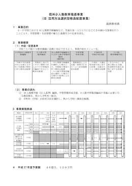 信州少人数教育推進事業 （旧 活用方法選択型教員配置事業）