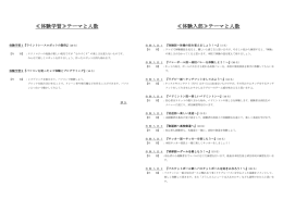 体験学習・入部 テーマ、人数一覧