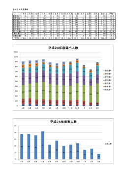 平成24年度延べ人数 平成24年度実人数