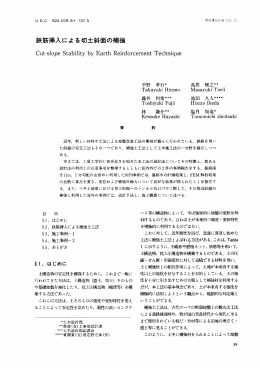 鉄筋挿入による切土斜面の補強 Cut