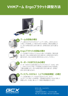 VHMアーム Ergoブラケット調整方法