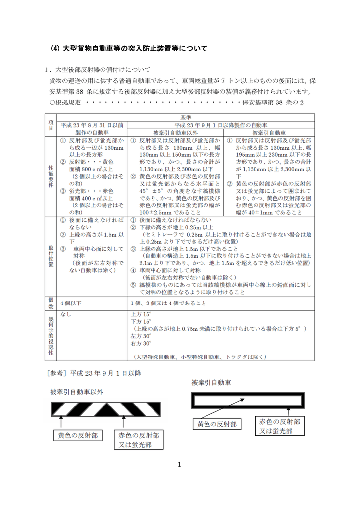 1 4 大型貨物自動車等の突入防止装置等について