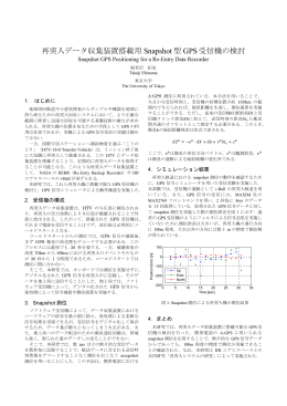再突入データ収集装置搭載用 Snapshot 型 GPS 受信機の検討