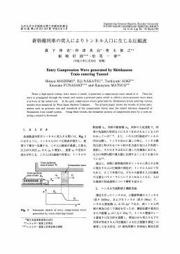 新幹線列車の突入により ト ンネル入口に生じる圧縮波