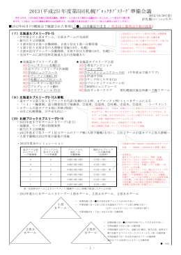 2013(平成25)年度第5回札幌ﾌﾞﾛｯｸｶﾌﾞｽﾘｰｸﾞ準備会議