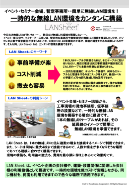 イベント・セミナー会場、暫定事務所・・簡単に無線