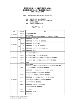 第35回全日本ヤング総合馬術大会2014 CIC1* Tokyo 2014 期日 平成