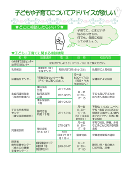 子どもや子育てについてアドバイスが欲しい