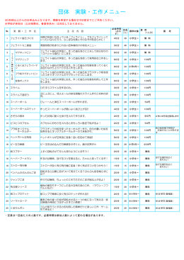 実験工作メニューリスト（PDFファイル：140KB）