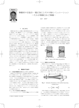 棒線材の引抜き・矯正加工とその FEM シミュレーション