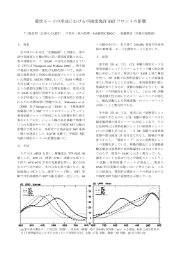 環状モードの形成における中緯度海洋 SST フロントの影響