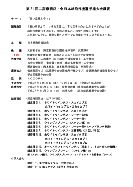 第 21 回二宮康明杯・全日本紙飛行機選手権大会