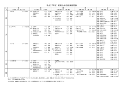 平成27年度 前期法学部授業時間割 金 月 火 水 木