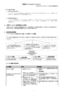 「（仮称）アートセンター」について