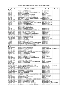 平成27年度秋田県ラグビーフットボール協会事業計画（PDF）