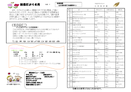 給食だより4月