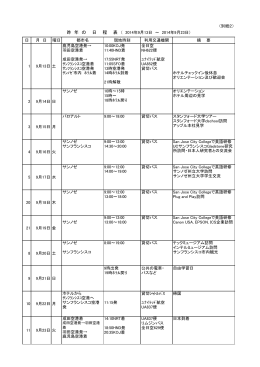 （別紙2） 日 月 日 曜日 都市名 現地時刻 利用交通機関 摘 要 1 9月13日
