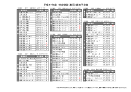 平成27年度特定健診（集団）実施予定表[PDF：188KB]